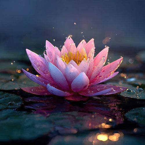 Drijvende lotus
