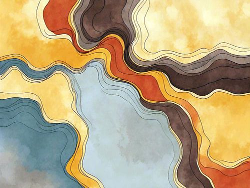 Lake Powell Utah VS Zuidwestelijke Woestijn Abstract Landschap