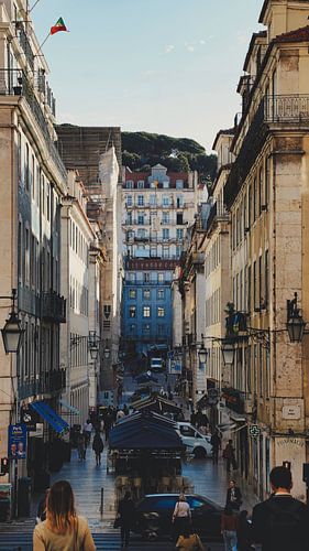 Lisbon Street View from Above
