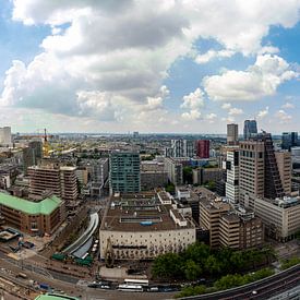 Blik over het centrum van Rotterdam van Martijn