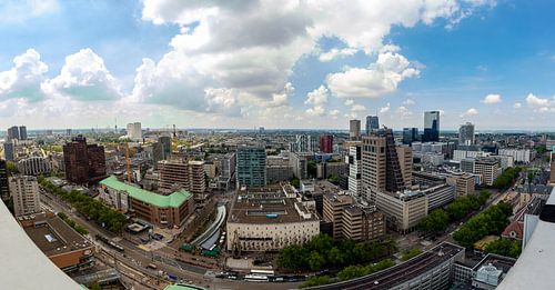 Blik over het centrum van Rotterdam