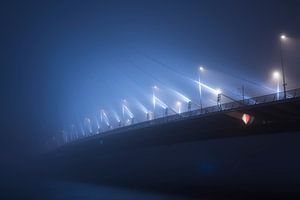 Erasmusbrücke im Nebel
