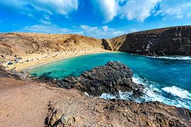 Playa Papagayo beach on Lanzarote