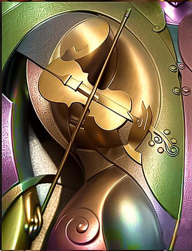 Cubism-Fiddler by Ahmet Yücel