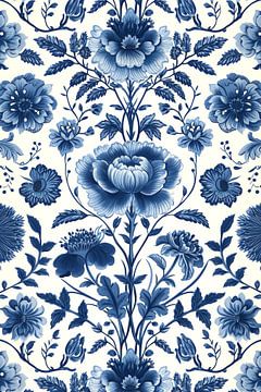 Floral bleu classique sur ByNoukk