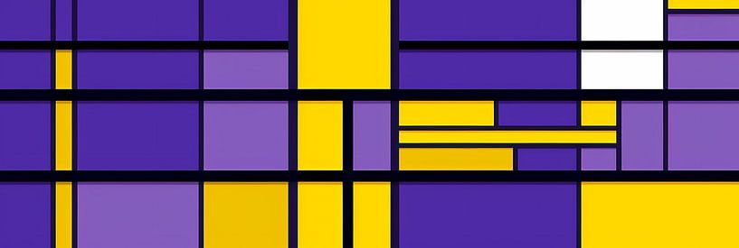Pop-Farbkunst: Piet Mondrian von Surreal Media