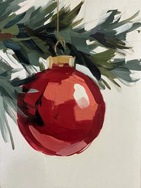 Rote Weihnachtskugel