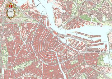Map of inner city Amsterdam