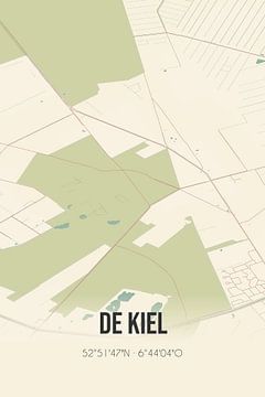 Vintage landkaart van De Kiel (Drenthe) van Rezona