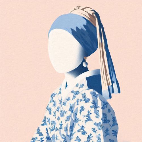 Meisje met de Parel - Simplified in Pastel