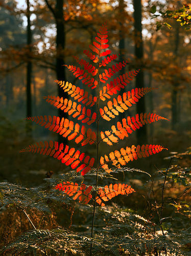 Der Herbst ist ein Maler | Poetische Mixed Media Wandkunst