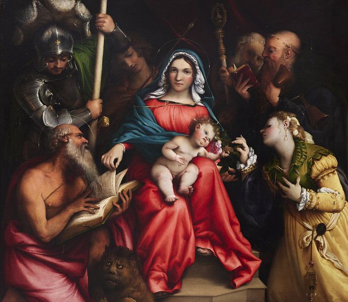 The Mystic Marriage of Saint Catherine with Saints, Lorenzo Lotto by Masterful Masters