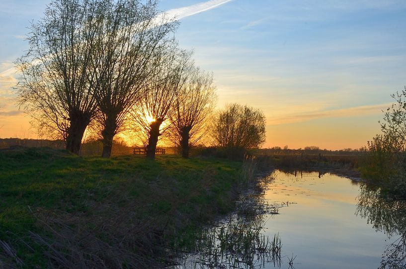 Sunset the Onlanden near Haren by Henk Meima
