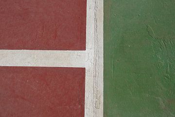 Old Tennis court striping. by Jarretera Photos