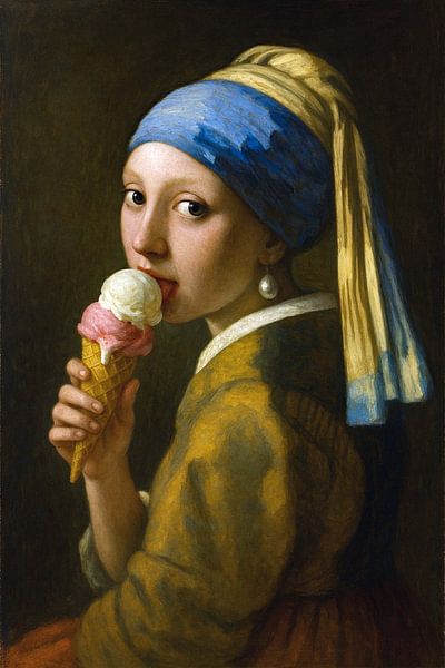 Das Mädchen mit dem Perlenohrring - Eiscreme-Edition von Moonheart Artworks