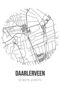 Daarlerveen (Overijssel) | Landkaart | Zwart-wit van Rezona