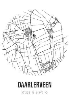 Daarlerveen (Overijssel) | Landkaart | Zwart-wit van MijnStadsPoster