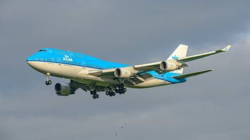 Atterrissage du Boeing 747-400M de KLM.