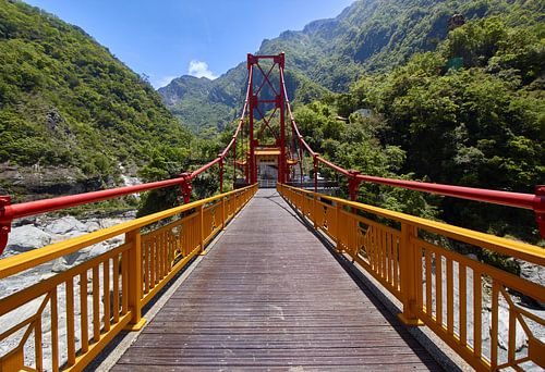 Bridge over the Taroko Gorge in Taiwan