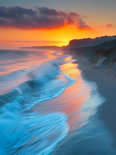zonsondergang op het strand