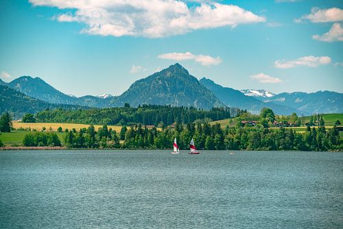 Uitzicht over de Hopfensee