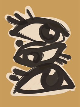 Abstracte lijntekening van ogen 10