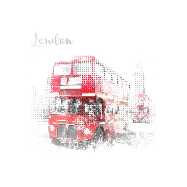 Graphic Art LONDON WESTMINSTER Street Scene by Melanie Viola