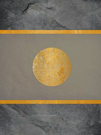 Abstract in steen en goud