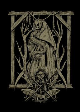 a robed skull by Muhammad Yunus