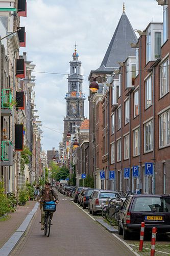 Westerkerk gezien vanuit de Bloemstraat Amsterdam