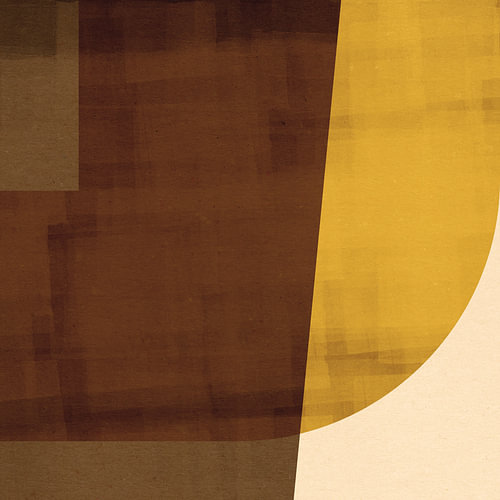 Geometrische abstracte kunst in retrokleuren. Set van 3. Nr. 3