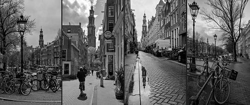 De toren van de Westerkerk zie je van alle kanten in de Jordaan