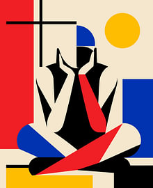 Stille – Meditative Figur des Bauhauses von RAMYHEFNY-GALLERY