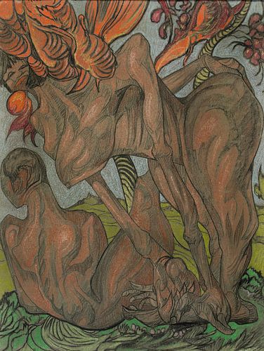 Stanisław Ignacy Witkiewicz - Compositie - De verleiding van Adam (1920)