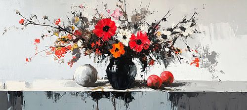 Boeket in Vaas 33.5999 van ARTEO Schilderijen