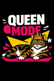 Queen Mode-kattenposter van DesignDoodle