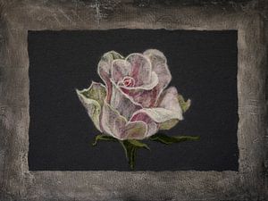 Rose. Art du feutre. 2