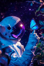 Astronaut and butterfly by Poster Art Shop