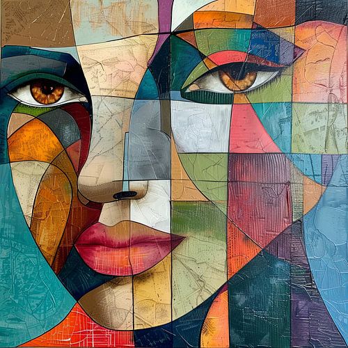 absurd abstract vrouwenportret