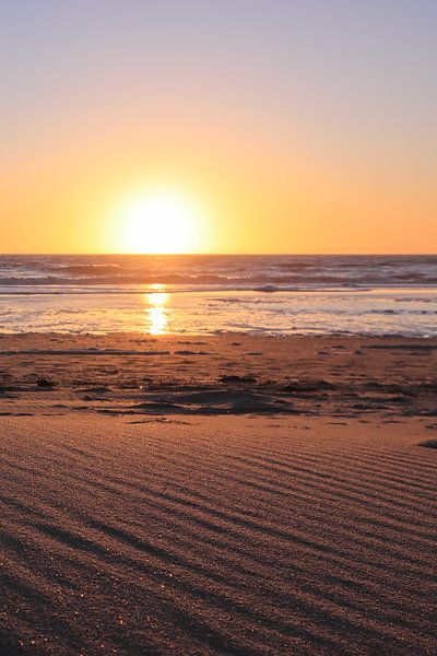 Zonsondergang Schouwen bij Haamstede van Zeeland op Foto