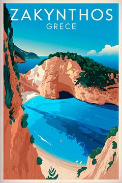 Zakynthos, Griekenland. van Poster Art Shop