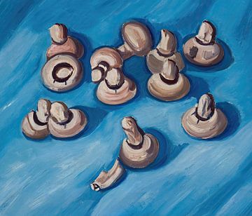 Champignons sur fond bleu (1926) de Marsden Hartley sur Peter Balan