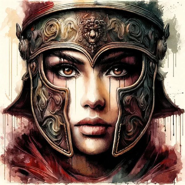 Powerful Medieval Warrior Woman #3 by Chromatic Fusion Studio