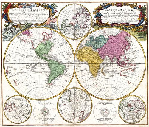 Beautiful retro world map