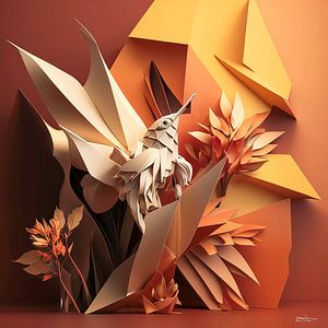 Origami eines Vogels
