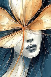 Frauenporträt: Die stille Verwandlung eines blühenden Gesichts von Color Square