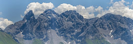 View from the Fellhorn towards the main ridge of the Allgäu Alps by Walter G. Allgöwer