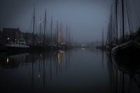 Harlingen in mist gehuld
