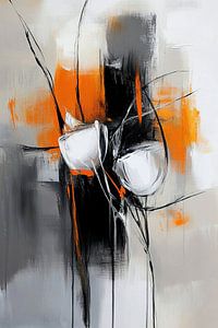 Abstrakt Orange | Wirbel der Flamme