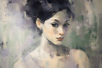 Woman Modern Portrait | Whispered Elegance Palette by Art Whims